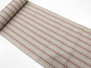 アンティーク　縞模様織り出し　八寸帯地反物